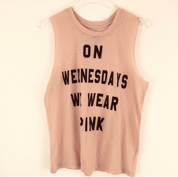 MeanGirls Tops - Mean Girls Wednesdays We Wear Pink Tank Large